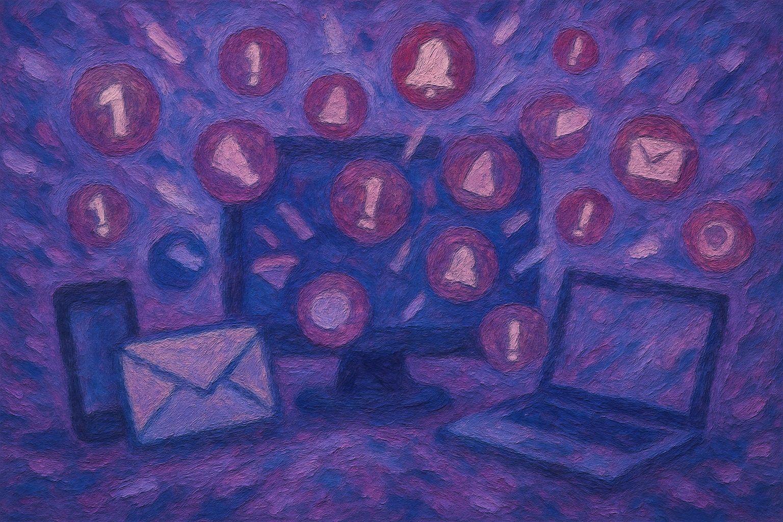 A phone screen bombarded with too many notifications