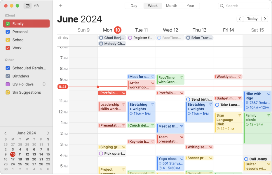 Apple Calendar screenshot